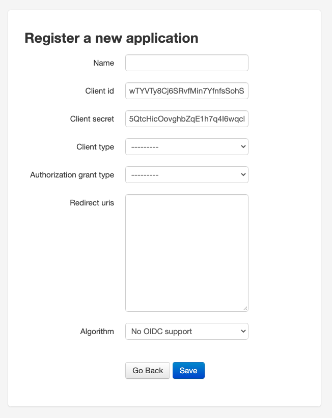Application Registration
